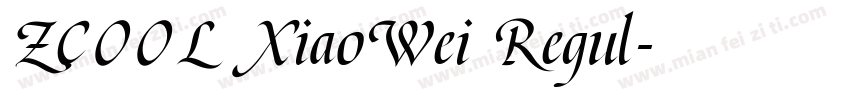 ZCOOL XiaoWei Regul字体转换